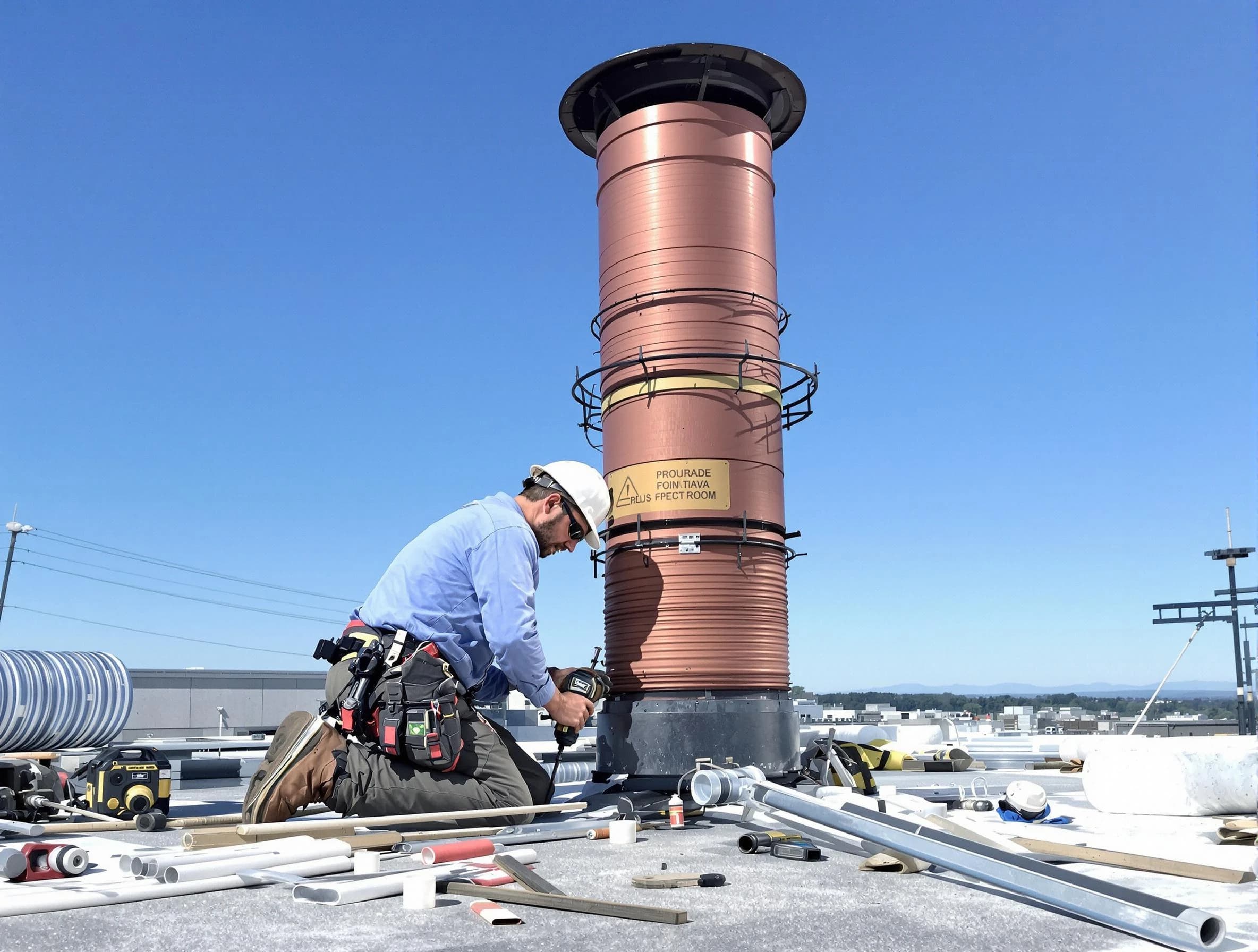 Installed chimney liner by New Kensington Chimney Sweep in New Kensington, PA