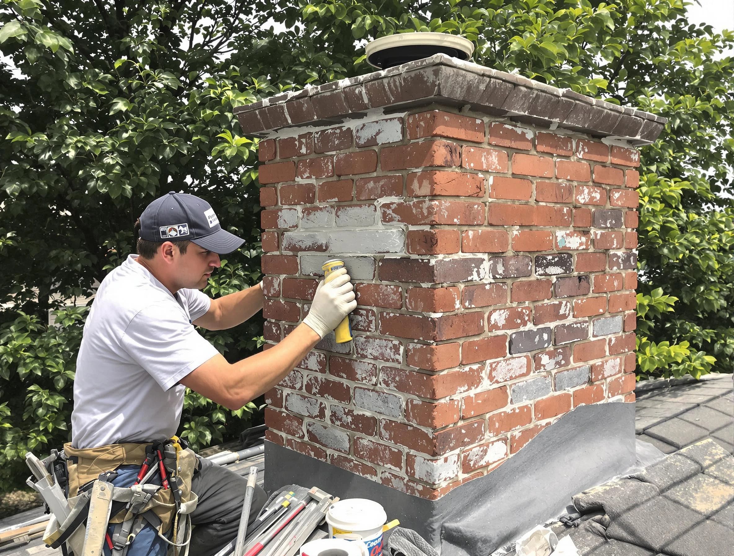 New Kensington Chimney Sweep restoring an aging chimney in New Kensington, PA