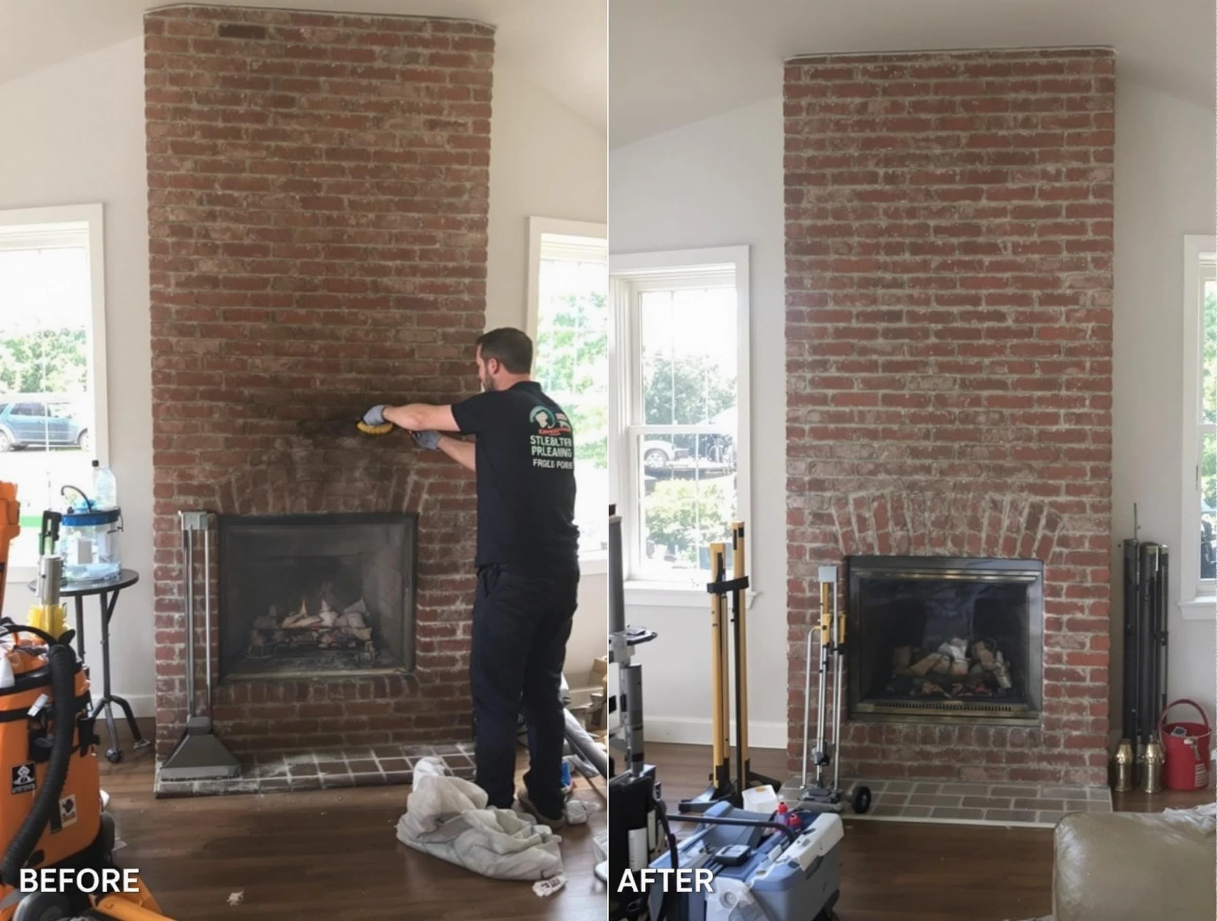 Finished chimney sweeping service by New Kensington Chimney Sweep in New Kensington, PA