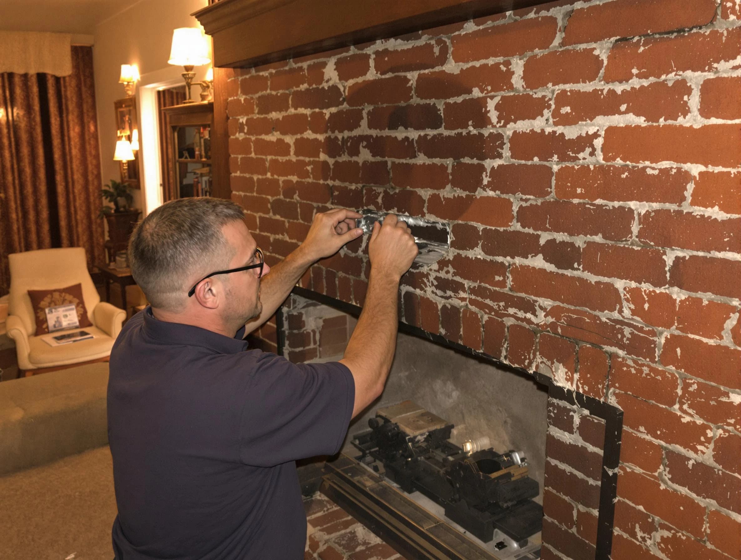 New Kensington Chimney Sweep expert fixing a fireplace in New Kensington, PA