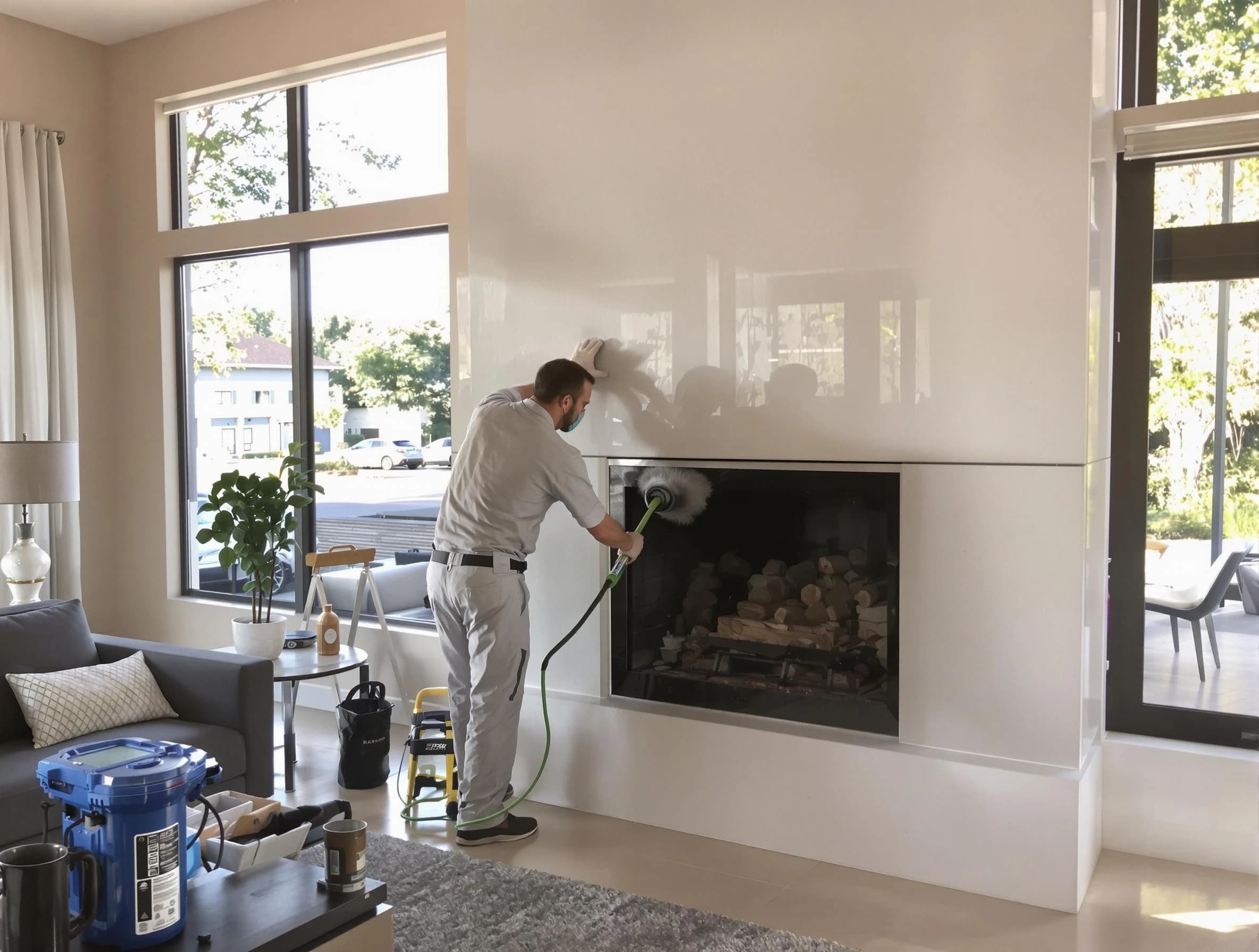 New Kensington Chimney Sweep performing thorough soot removal in New Kensington, PA