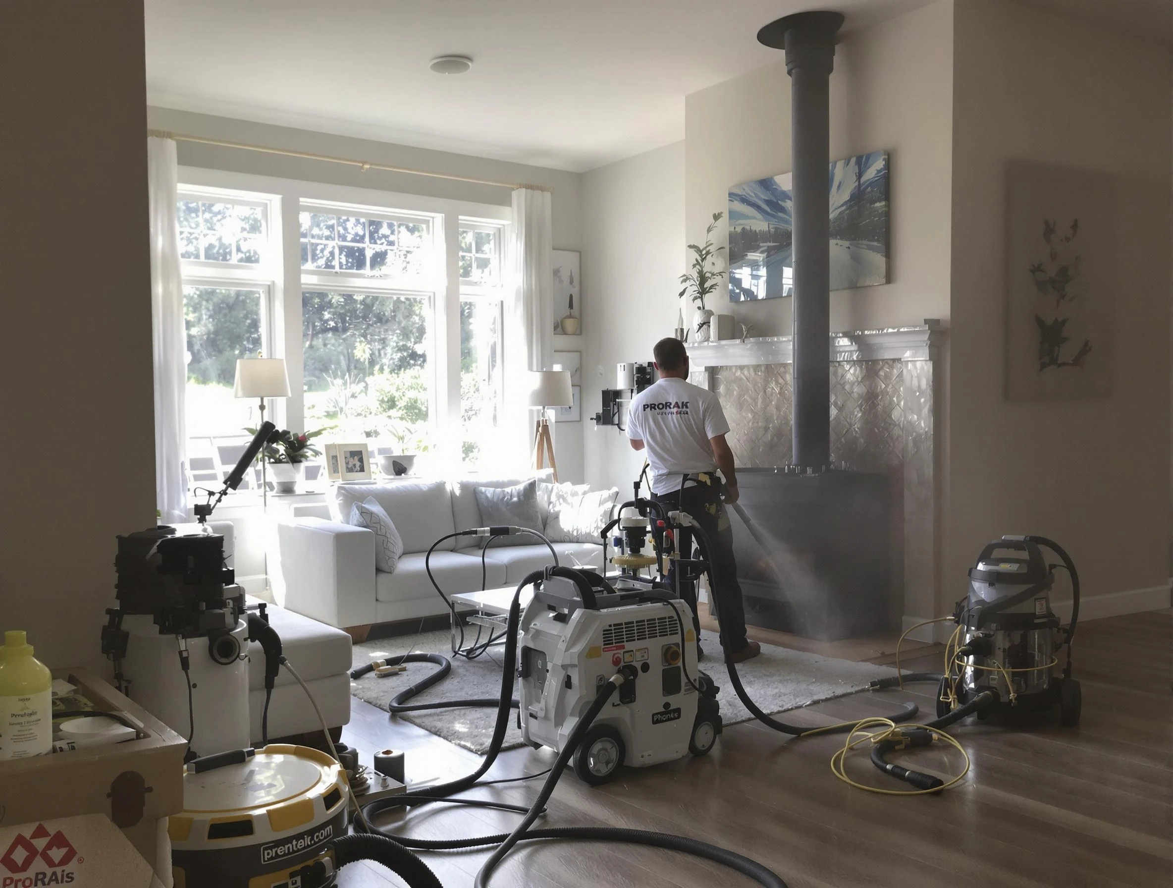 Soot removal service by New Kensington Chimney Sweep for a fireplace in New Kensington, PA
